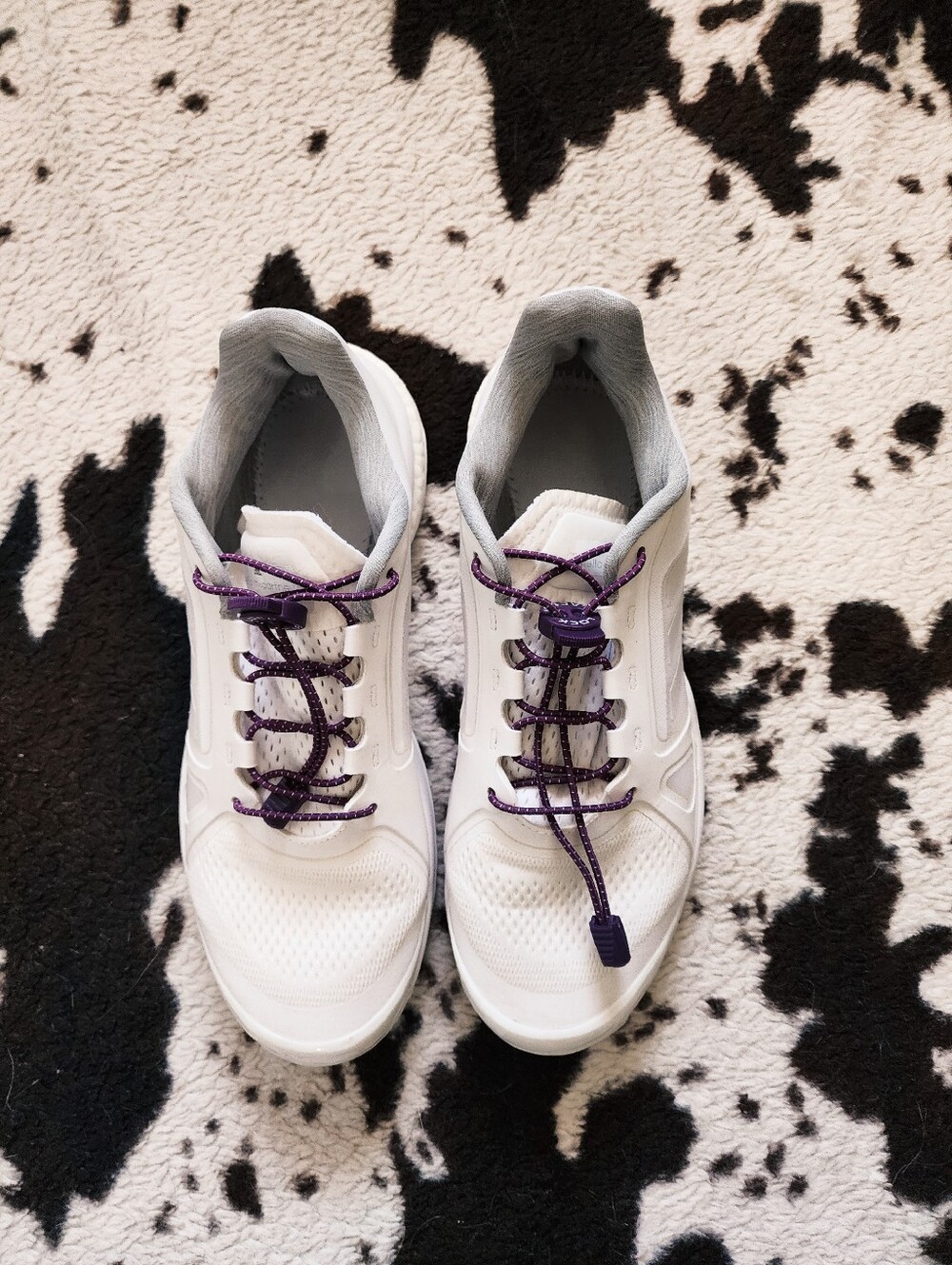 "STELLA MCARTNEY × ADIDAS" WOMEN'S RUNNER SNEAKERS - WHITE/PURPLE